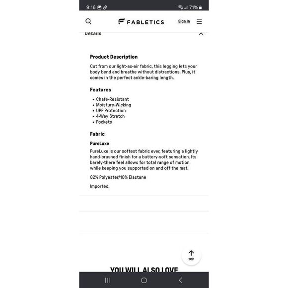 New XS Fabletics Burnt Ochre The Oasis PureLux High Waist Leggings NWOT - Picture 5 of 8